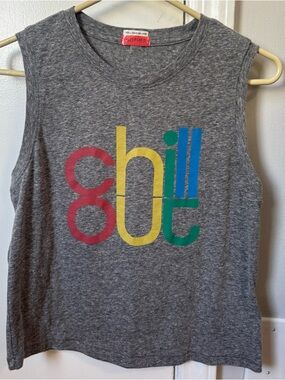 MOTHER Chill Out The Strong and Silent Type Tank in Gray